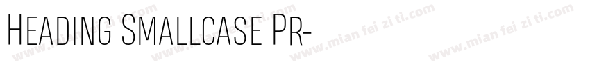 Heading Smallcase Pr字体转换